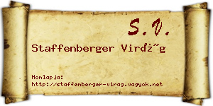 Staffenberger Virág névjegykártya